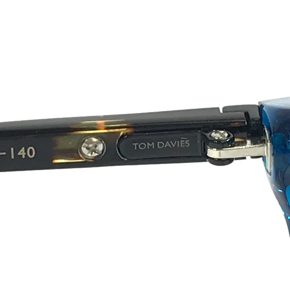 Tom Davies Eyeglasses Frames TD702 Col. 1929 Clear Blue Tortoise 53-15-140